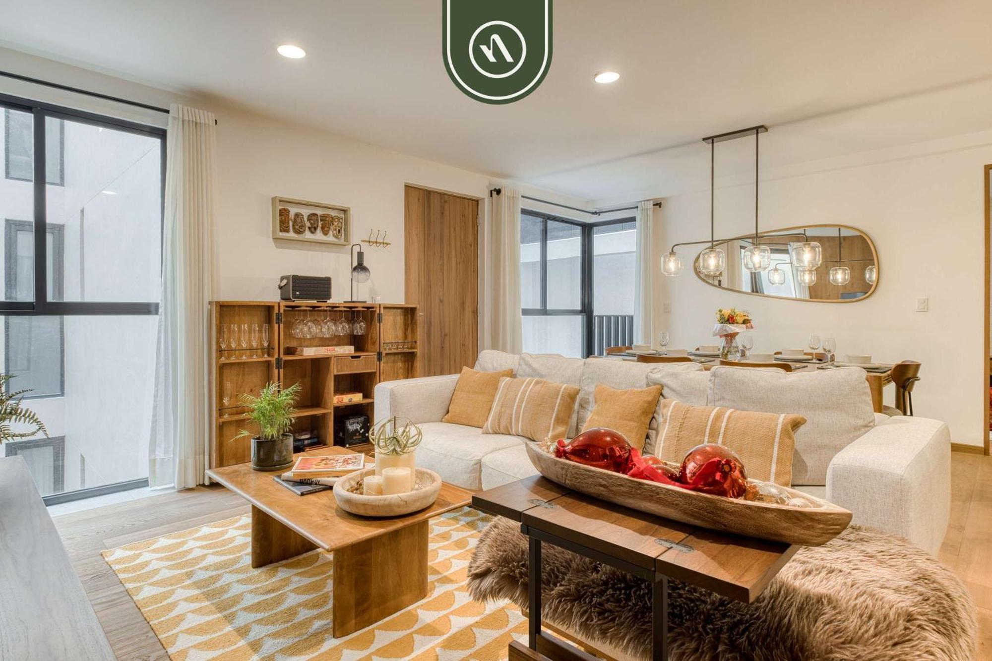 Luxury 2 Bedroom - Rooftop Pool With View Apartment Mexico City
